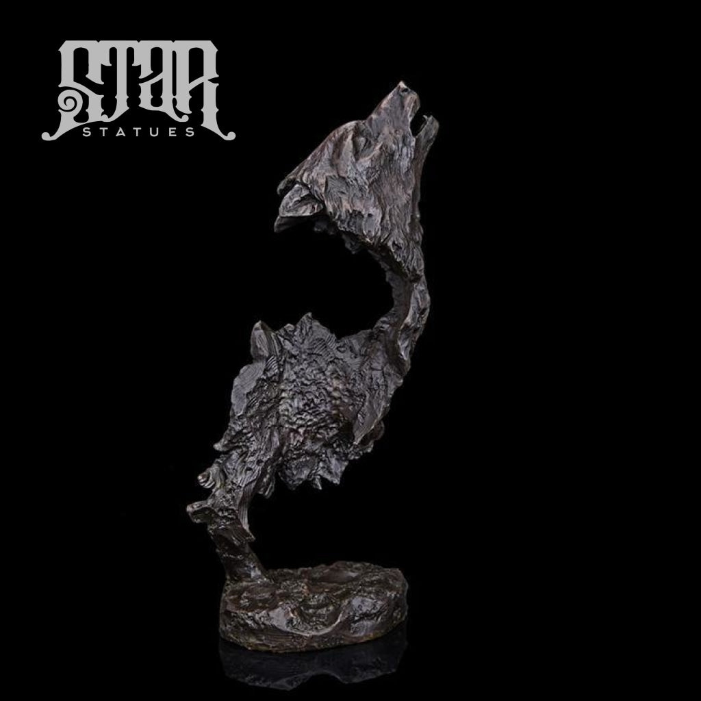 Two Wild Wolf Heads | Animal and Wildlife | Bronze Statue - Star Statues