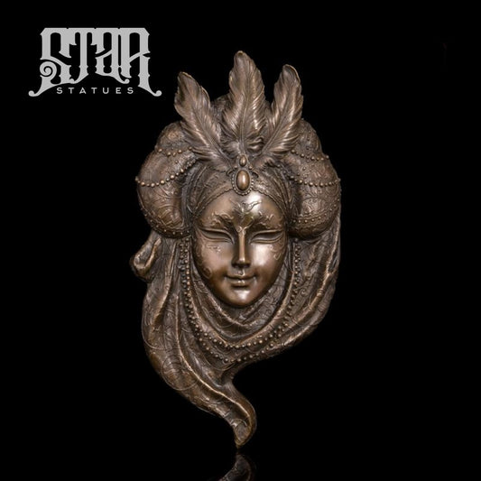 Wall Face Art Iii | Western Sculpture Bronze Statue