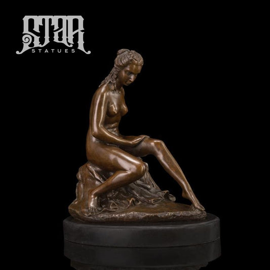 Woman Bathing | Nude and Erotic Sculpture | Bronze Statue - Star Statues