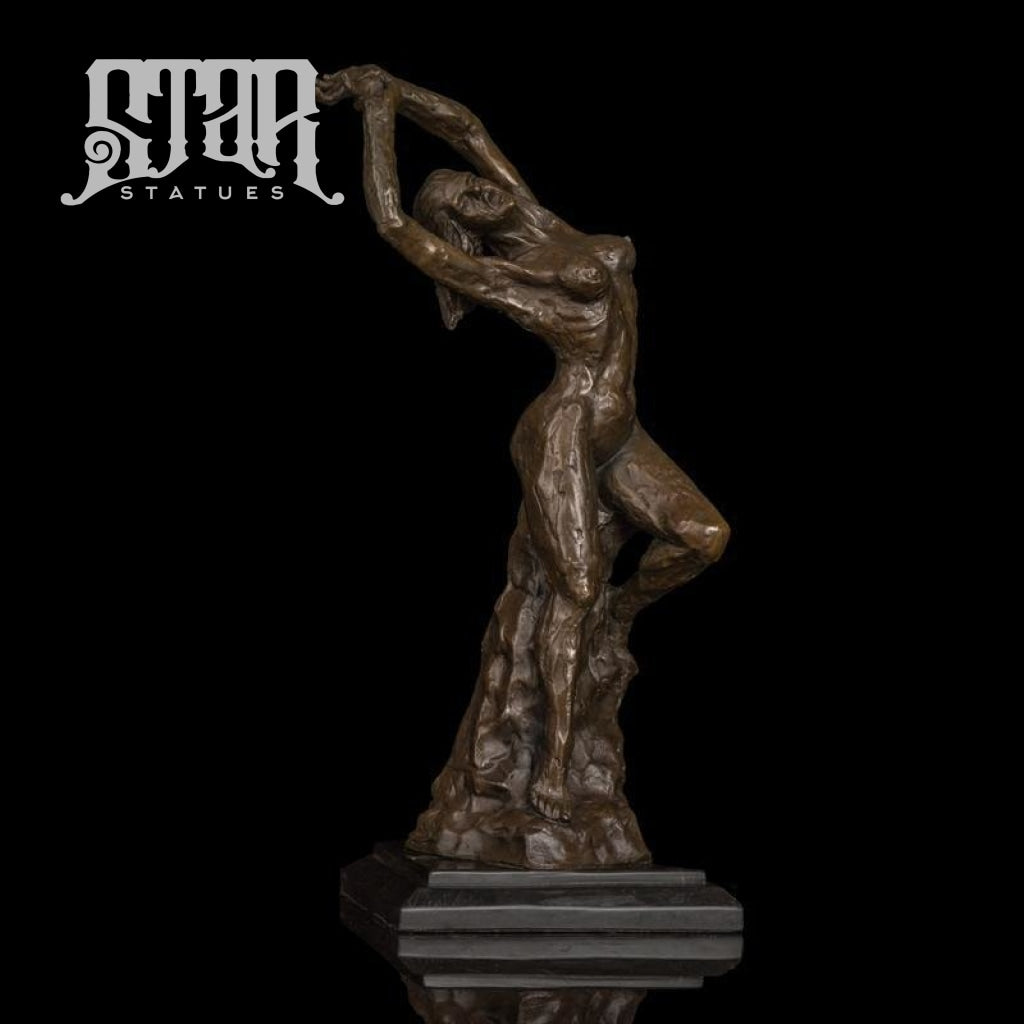 Woman Sitting Arching Back  | Nude and Erotic Sculpture | Bronze Statue - Star Statues