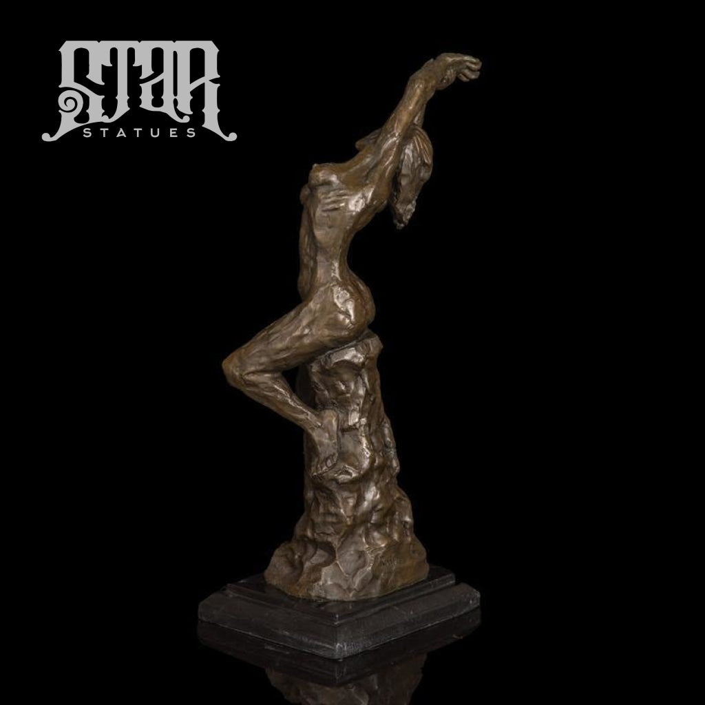 Woman Sitting Arching Back  | Nude and Erotic Sculpture | Bronze Statue - Star Statues