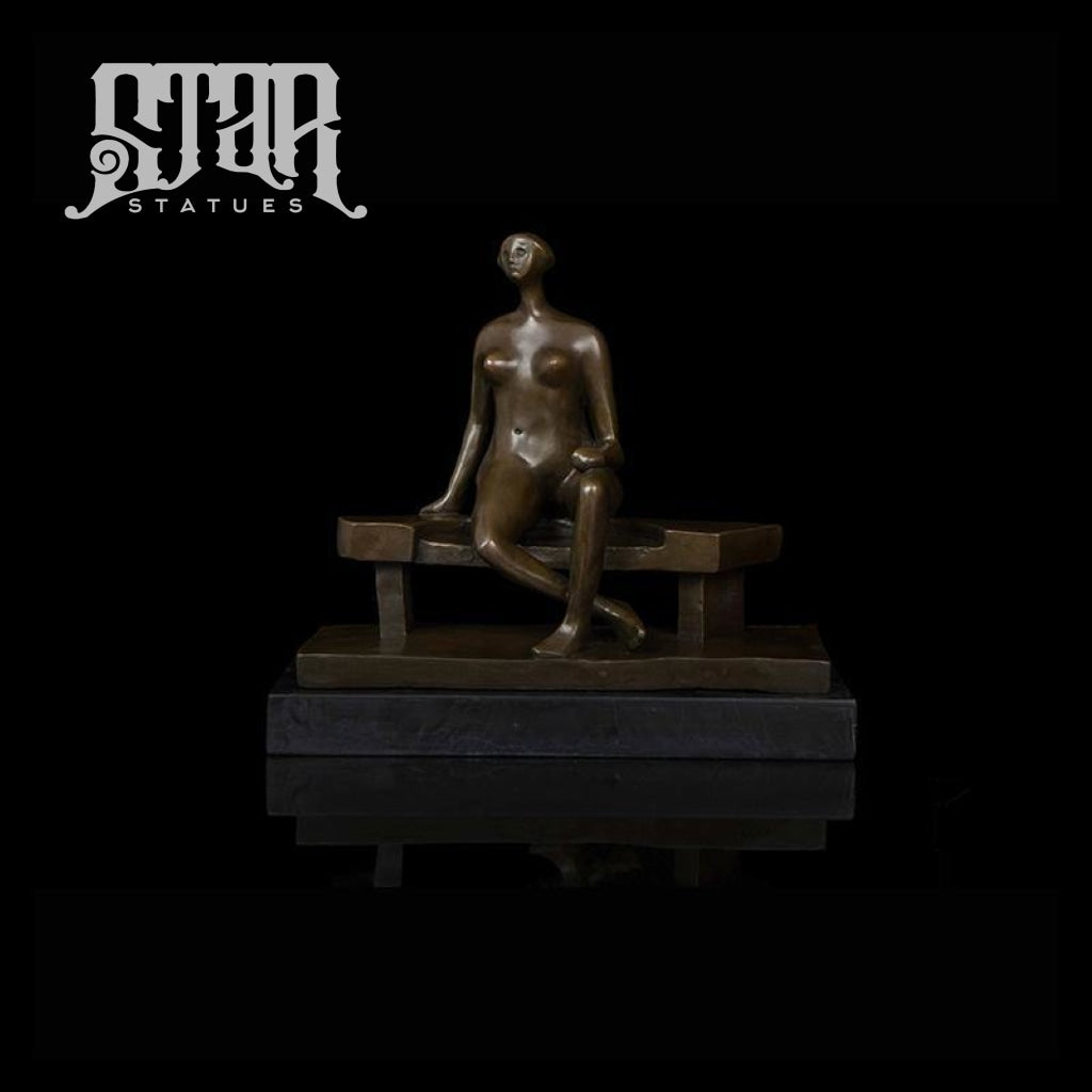 Woman Sitting  | Nude and Erotic Sculpture | Bronze Statue - Star Statues