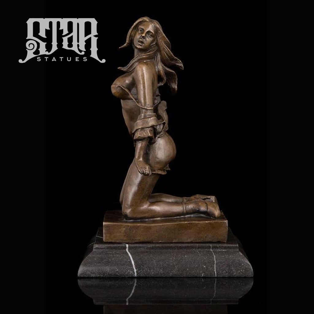 Woman Undressing  | Nude and Erotic Sculpture | Bronze Statue - Star Statues
