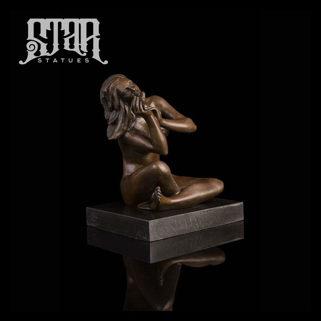 Woman with Bird  | Nude and Erotic Sculpture | Bronze Statue - Star Statues